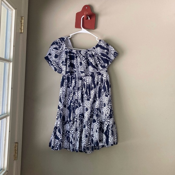 Crown & Ivy Blue & White Giraffe Print One Shoulder Dress XS - Picture 2 of 6